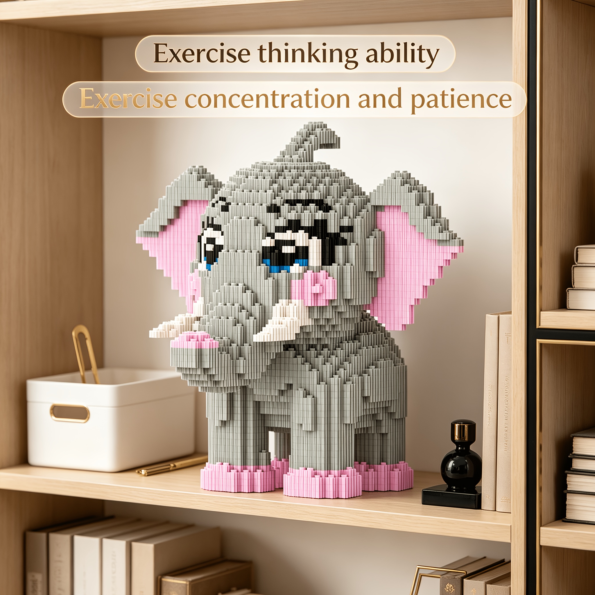 Cute Elephant 3D Educational Building Block Ornament